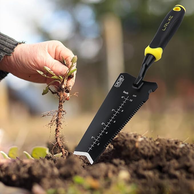 Gardening Shovel Tool,Heavy Duty Stainless Steel Garden Transplant Shovel,Root Cutter,All-Purpose