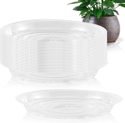 20 Pack 14 Inch Plant Saucer Clear Plant Saucers for Outdoors Plants Drip Trays Extra Large Pot