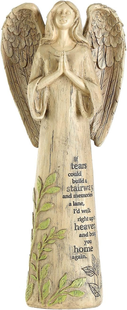 Topadorn Angel Statue Decoration for Garden, Lawn, Home & Patio, Standing Angel Memorial Resin