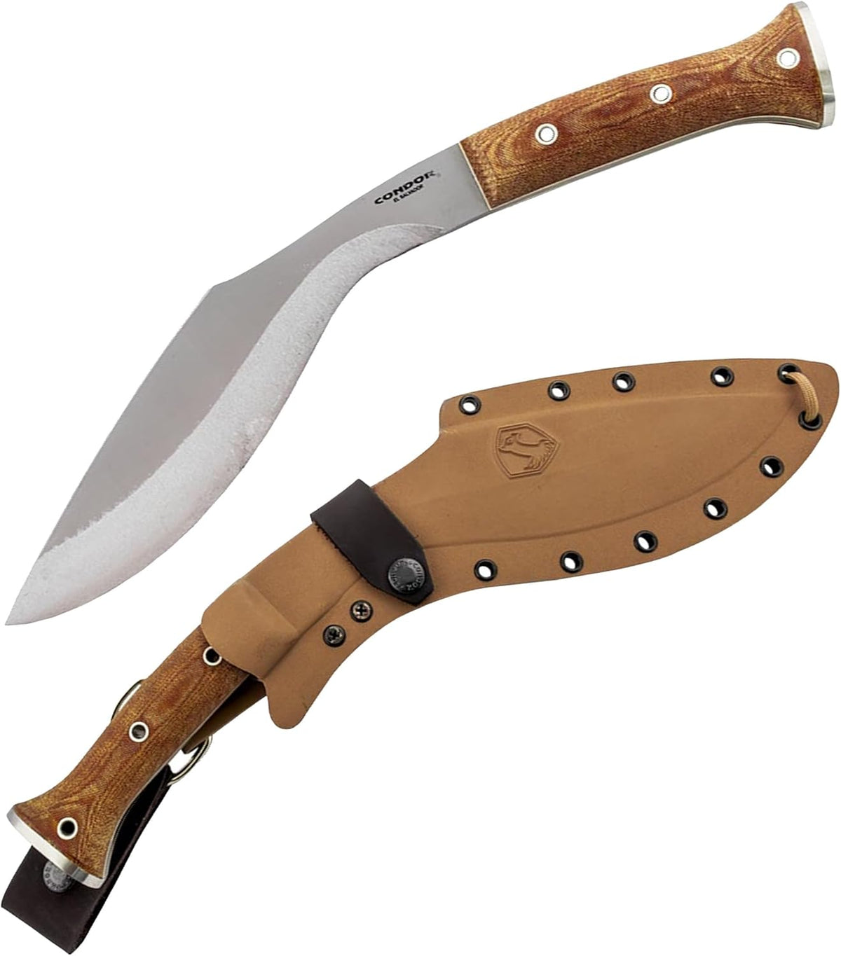 Condor Tool & Knife K-tact Kukri Knife Desert | Gardening Machete | Micarta Handle | Kydex with