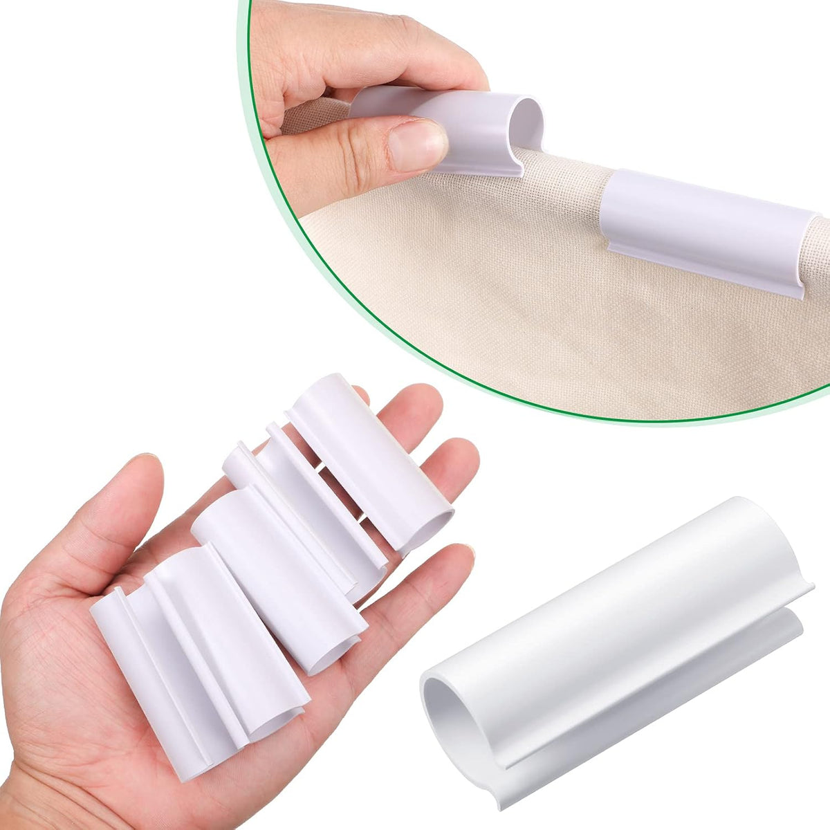 Jetec 16 Pcs PVC Pipe Clamps Greenhouses Strap Clips 2.4 Inches Long Summer PVC Water Pipe Clamps