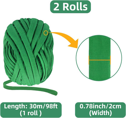 2 Packs Garden Twine, Soft Plants Ties, Green Garden String for Climbing Plants, Vines Plant