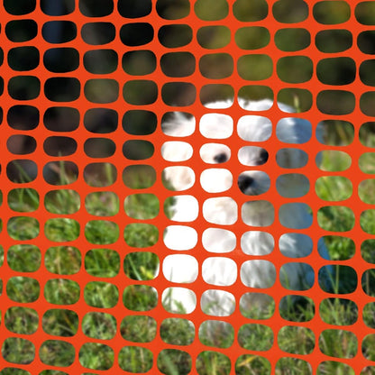 Ashman Plastic Mesh Fence, 4'x50' Feet, 1 Roll, Orange, Construction Barrier Netting, Garden