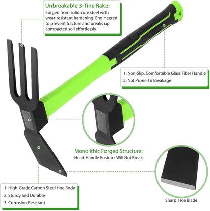 2pcs Pick Axes for Digging and No Installation Required Garden Hoe and Cultivator Hand Rake Garden