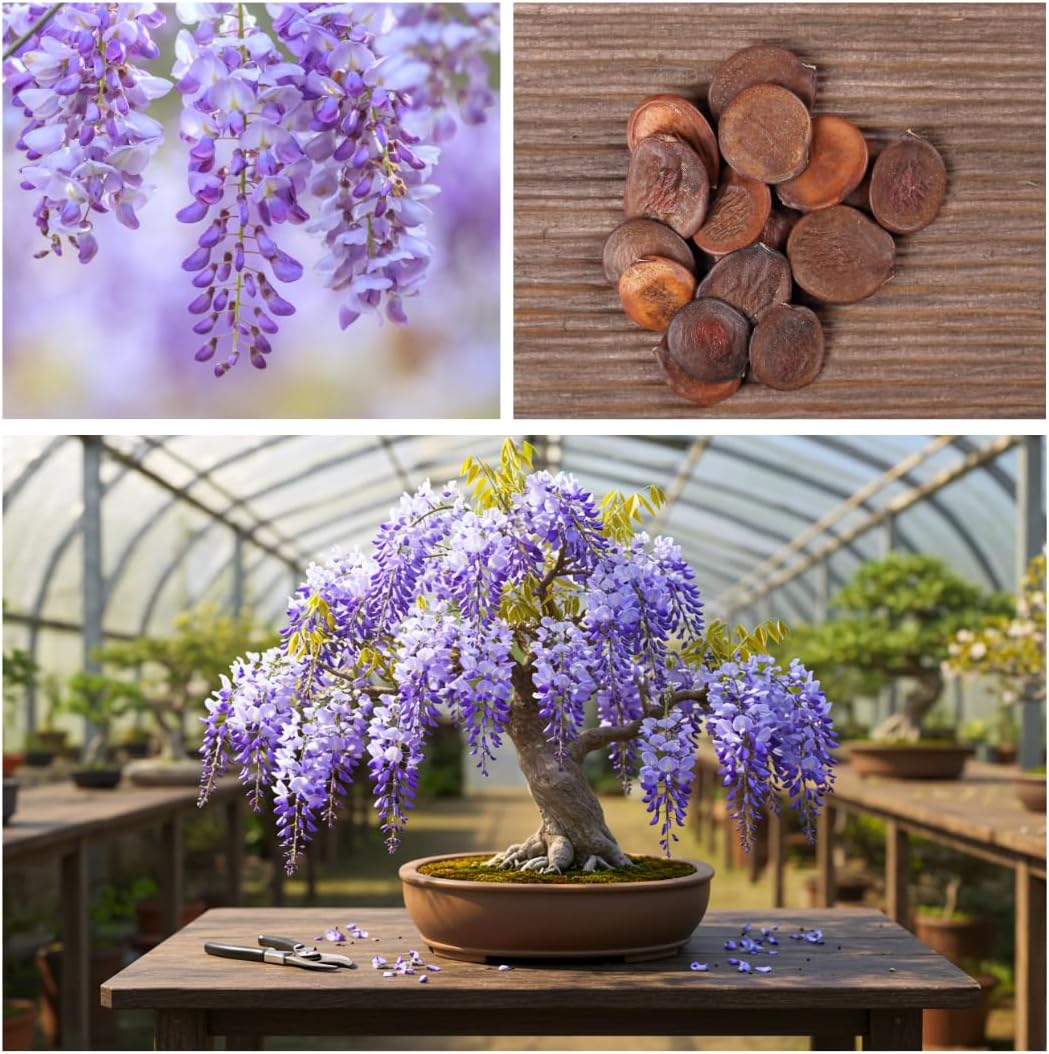Chinese Wisteria Bonsai Tree Seedling for Planting - 1 Year Old Well Rooted Seedling - Fast-Growing