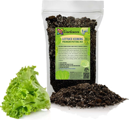 Gardenera Premium Potting Soil Blend for Lettuce Iceberg - The Ultimate Mix for Healthy, Vibrant