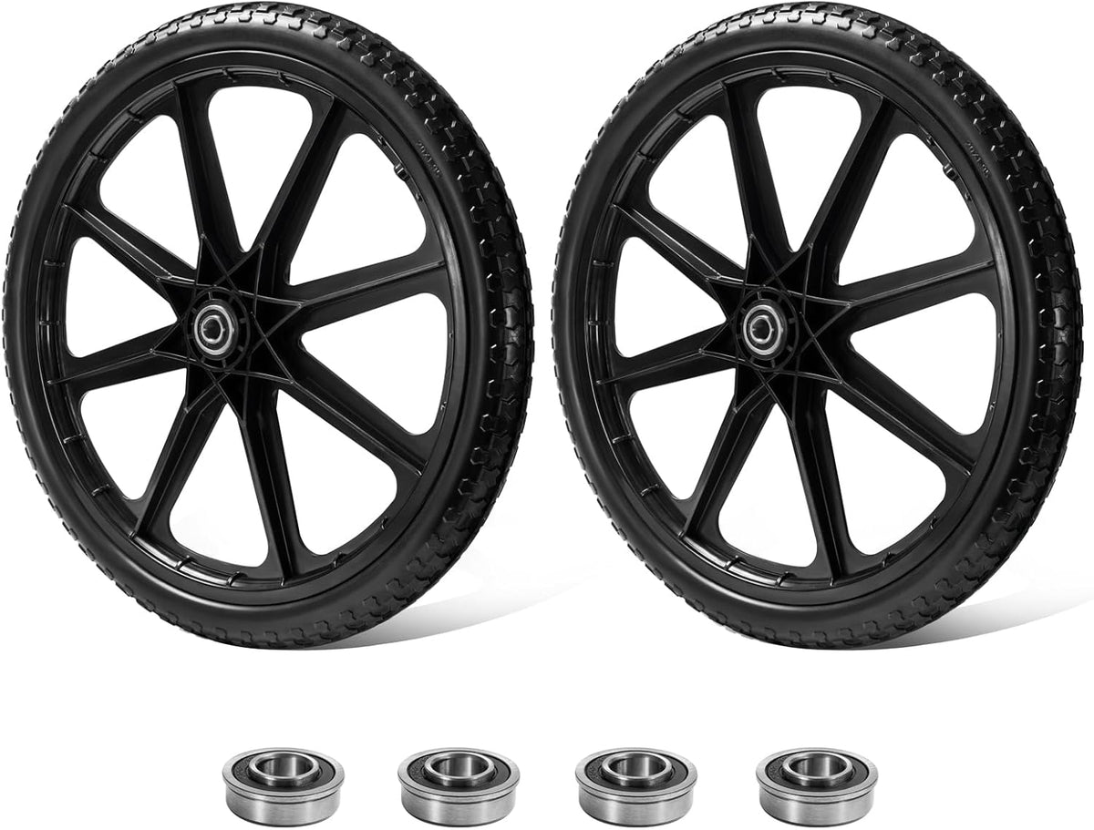 Parts Camp 20" Flat Free Tire Cart Wheels Replacement Rubbermaid Wheelbarrow Wheels Garden Cart
