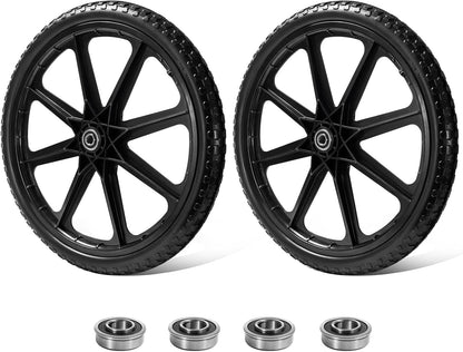 Parts Camp 20" Flat Free Tire Cart Wheels Replacement Rubbermaid Wheelbarrow Wheels Garden Cart
