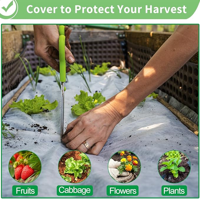 SPORTYOUTH Plant Covers Freeze Protection 10 x 50 FT 1.2 oz/yd² Frost Cloth Blankets Large Thicker