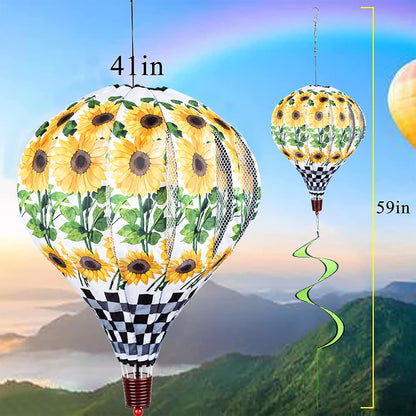 Giant Sunflower Hot Air Balloon Garden Wind Spinners Large Pinwheels Whirligigs Windmill Toys for