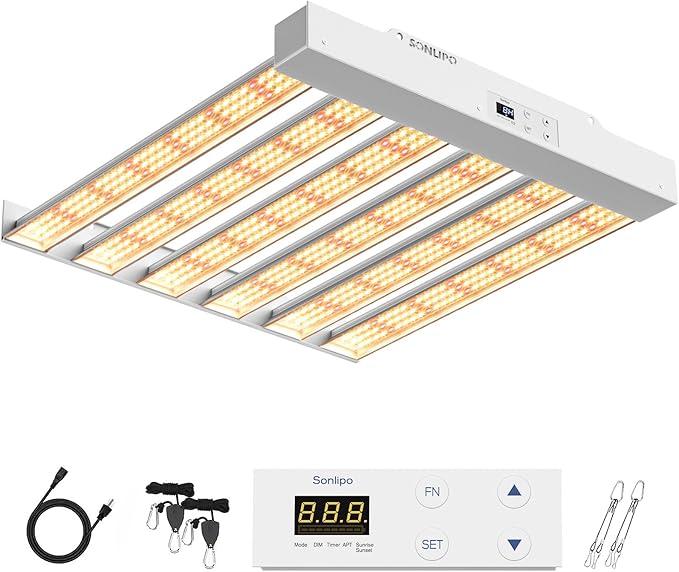 2024 New SPF2000 PRO 200W LED Grow Light 3x3ft Coverage with Veg & Bloom Dimmer Timer Full Spectrum