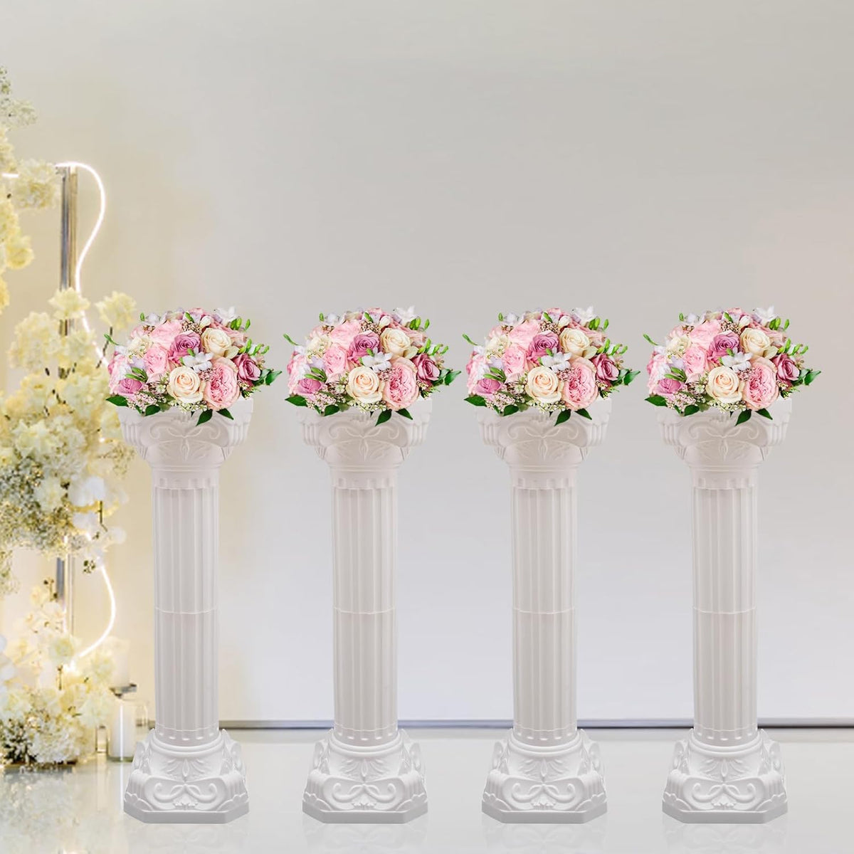Roman Columns Wedding Column Stand Roman Pillar Plant Stand Plastic Greek Column Statue Pedestal