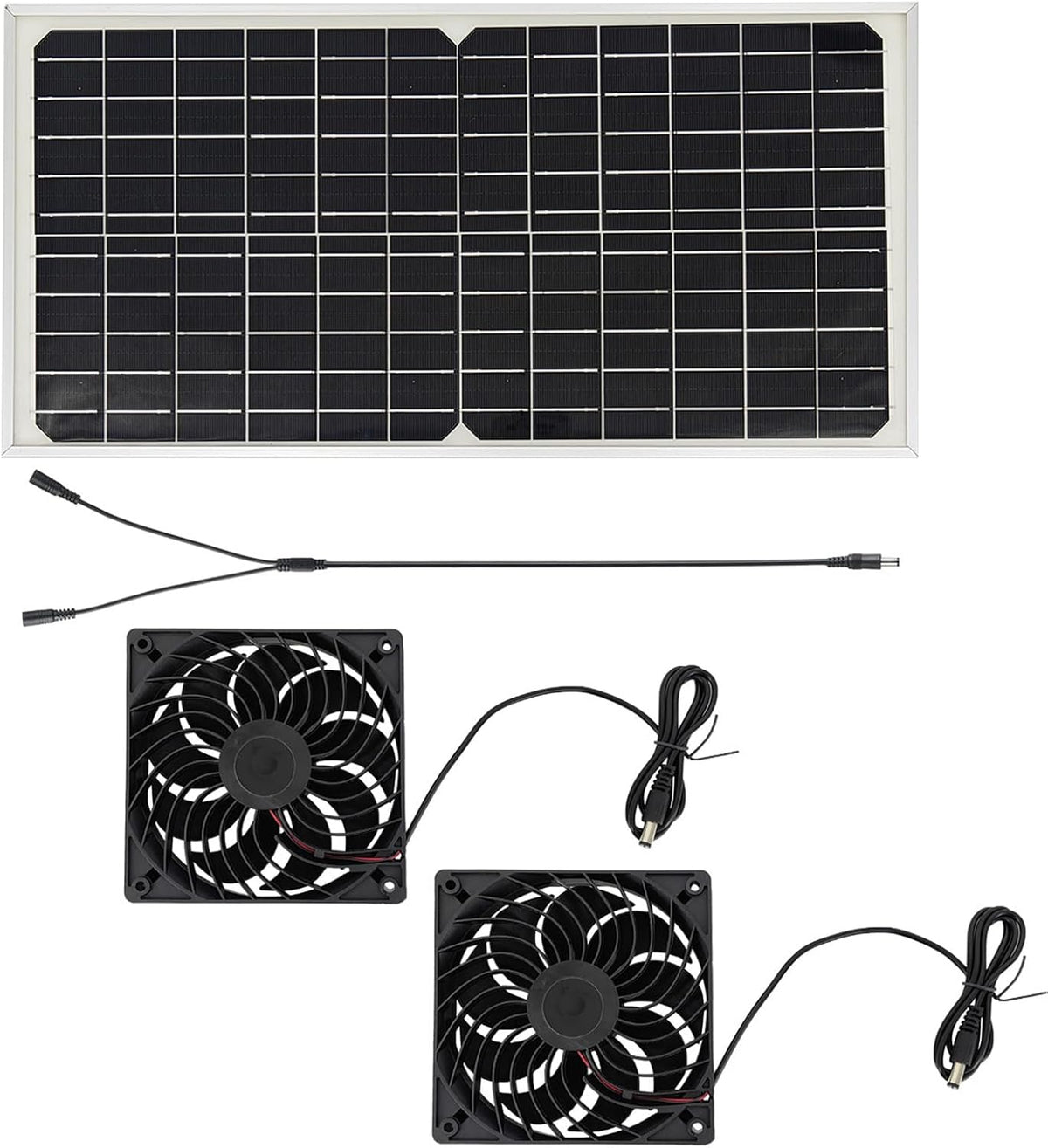 20W Solar Exhaust Fan for Chicken Coop, Sheds, Greenhouses, Dog Houses, Windows, Attics, Solar