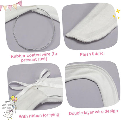 2 Pcs Poseable Goose Wings for 15”- 20" Porch Lawn Goose Outfit Accessories Poseable White Wings