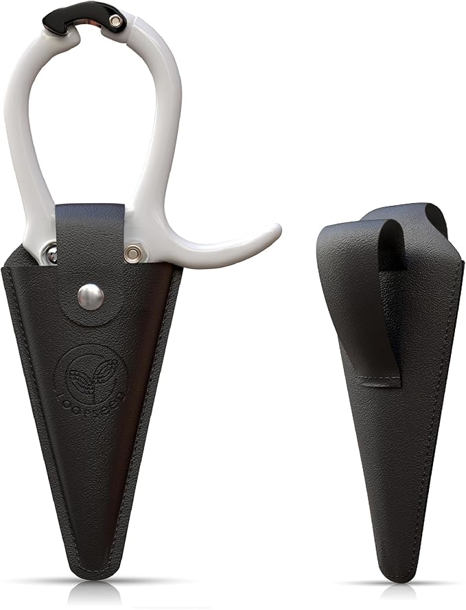 Plant Pruning Shears with Vegan Leather Sheath Garden Trimming Scissors with Belt Holster Bonsai