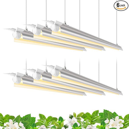 Barrina Plant Grow Light, 252W(6 x 42W, 1400W Equivalent), Full Spectrum, LED Grow Light Strips, T8