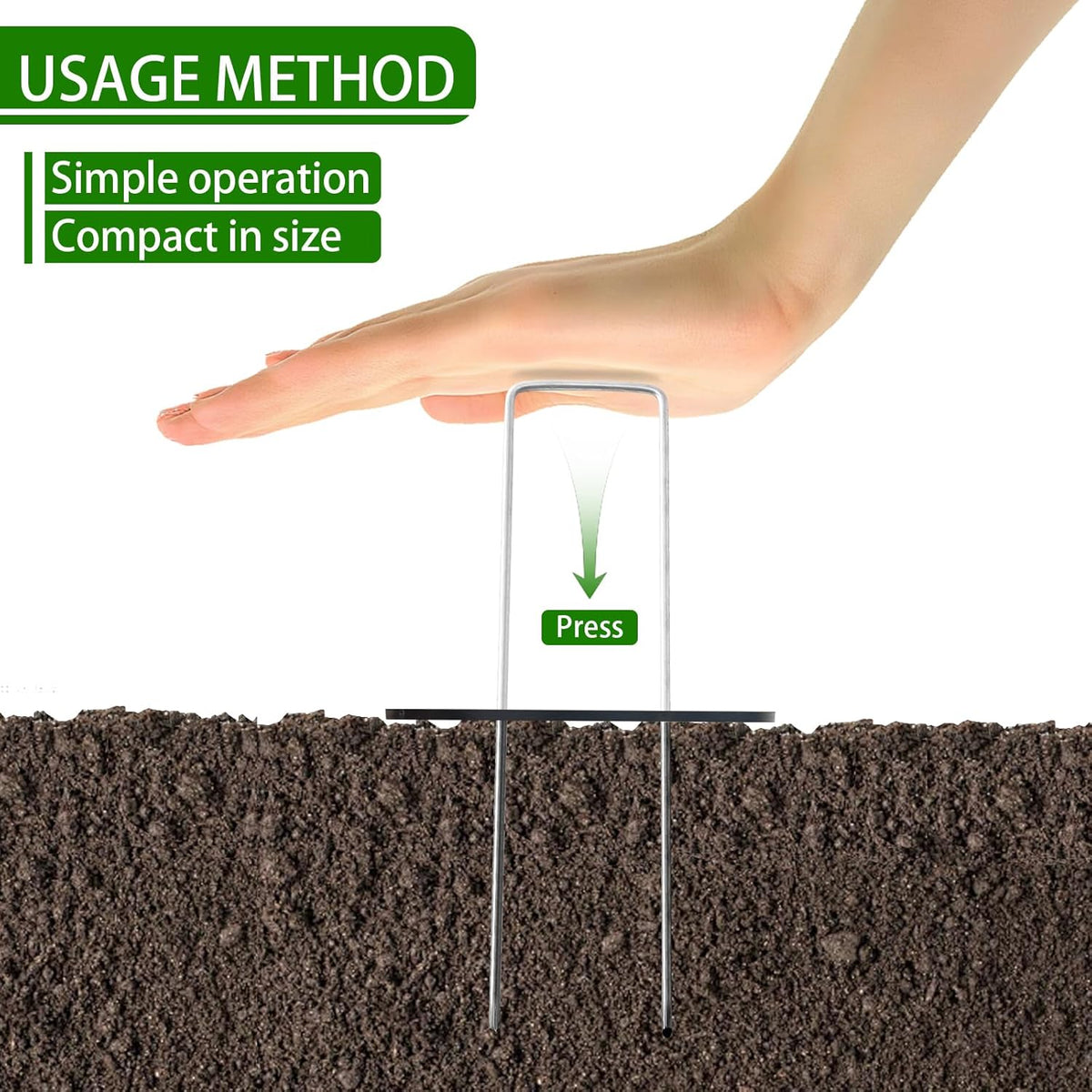 100Sets Garden Stakes Staples and Fixing Gaskets 6 Inch U Shaped Heavy Duty Lawn Staples 11 Gauge