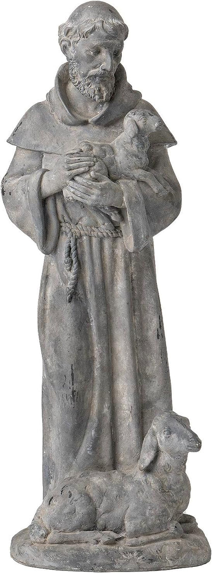 Newman House Studio Vintage St Francis Garden Statue - 15.2 Inch Resin Patron of Animal Figurine