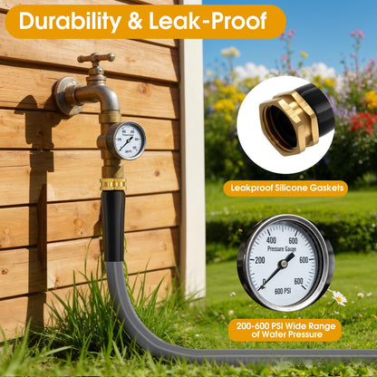 Garden Hose 50 FT, Non-Expanding Water Hose, Ultra-Light & Flexible, Burst-Resistant, Kink-Free