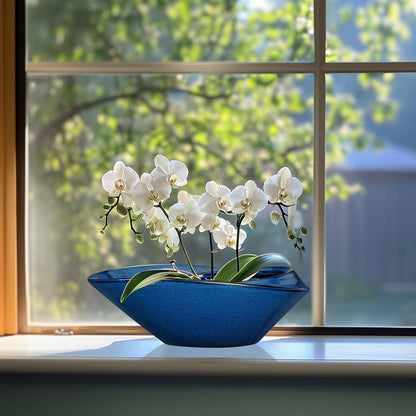 Bonsai Tree Pot - Ceramic Planter Pot with Drainage Hole 12 Inch Bonsai Pots Decorative Orchid