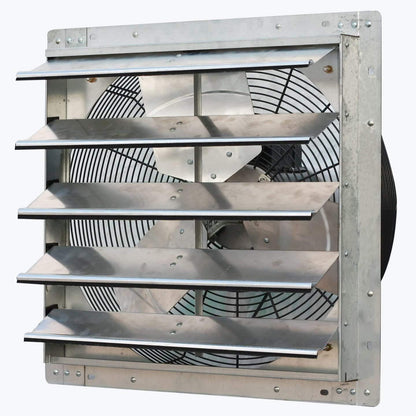 iLiving - 18" Wall Mounted Exhaust Fan - Automatic Shutter - Variable Speed - Vent Fan For Home