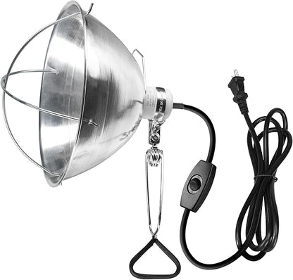 Simple Deluxe 10.5" 1-Pack Clamp Light, 250 Watt E26 Socket (Bulb Not Included), Aluminum Reflector