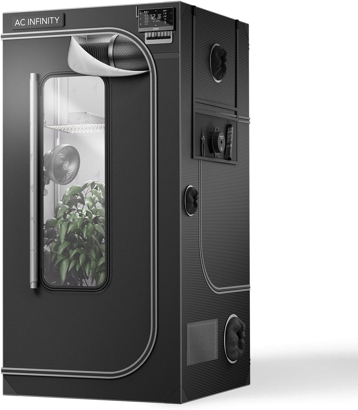 AC Infinity CLOUDLAB 733, Advance Grow Tent 3x3, Thickest 1" Poles, 2000D Mylar Canvas, Lab-Tested
