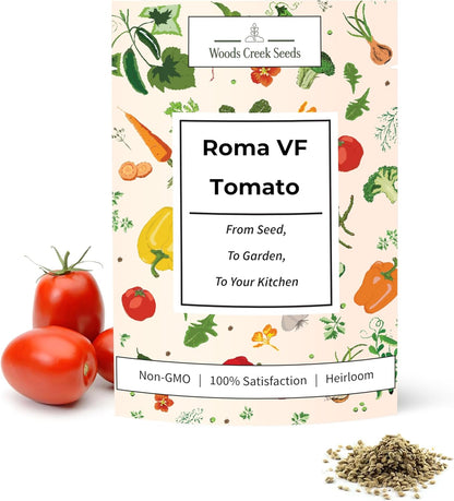 Woods Creek Seeds: Roma VF Tomato Seeds for Planting - Over 350 Heirloom Tomato Seeds for Planting
