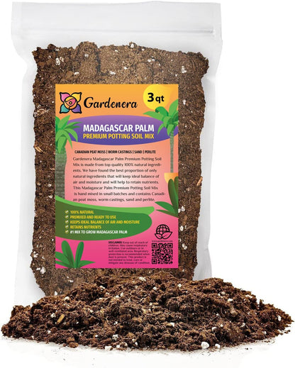 GARDENERA Madagascar Palm Potting Soil - Enhance Growth and Health with Professional Grade