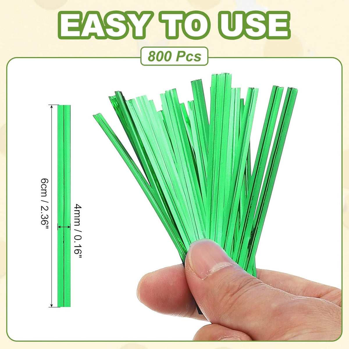 PATIKIL Bag Twist Ties 2 Inch, 800 Pcs Metallic Bread Ties for Treat Plastic Bags Gift Wrapping