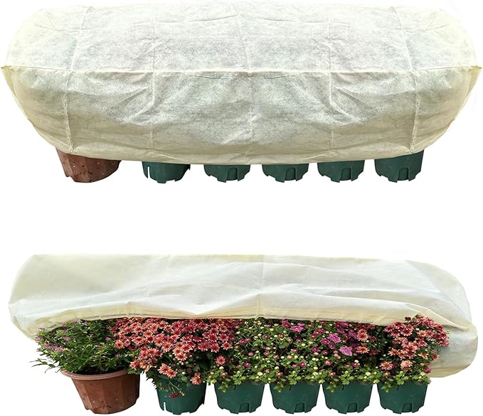 Plant Frost Cover, Rectangular Planter Plant Winter Frost Blanket, Plant Frost Tree Cover Bag with