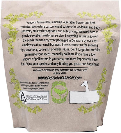 Set of 43 Assorted Vegetable & Herb Seed Packets - Over 10,000 Seeds! - Includes Mylar Storage Bag