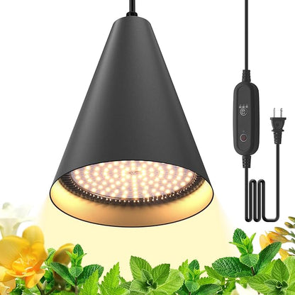 Bstrip Hanging Grow Lights, Full Spectrum Hanging Plant Lights for Indoor Plants, 25W Black Grow