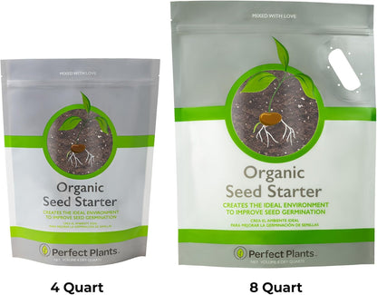 Perfect Plants Organic Seed Starter Soil Mix 4qt. | Contains Worm Castings and Mycorrhizae |