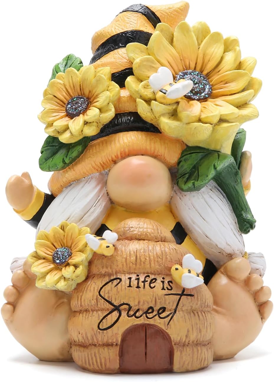 Hodao Gnome Figurine Decorations Indoor Home Decor Sweet Life Bee Gnome - The Sweetness and Warmth