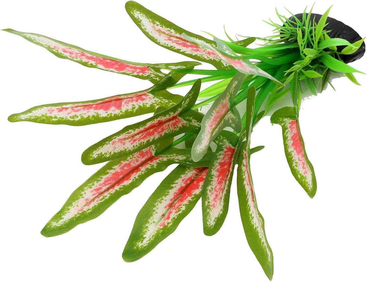 Silk Aquarium Plants for Betta Fish Tank, 2 Pcs 8 Inch Small Silk Aquarium Plant Aquatic Water