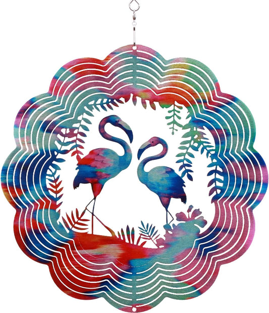 SPRING SONG Flamingo Wind Spinner for Yard and Garden Stainless Steel Bird Spinner Indoor and
