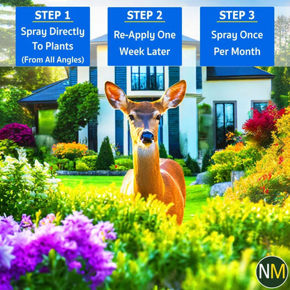 Nature’s MACE Deer and Rabbit Mace, Deer Repellent for Plants, Lawns, Flowers, Gardens, Deer