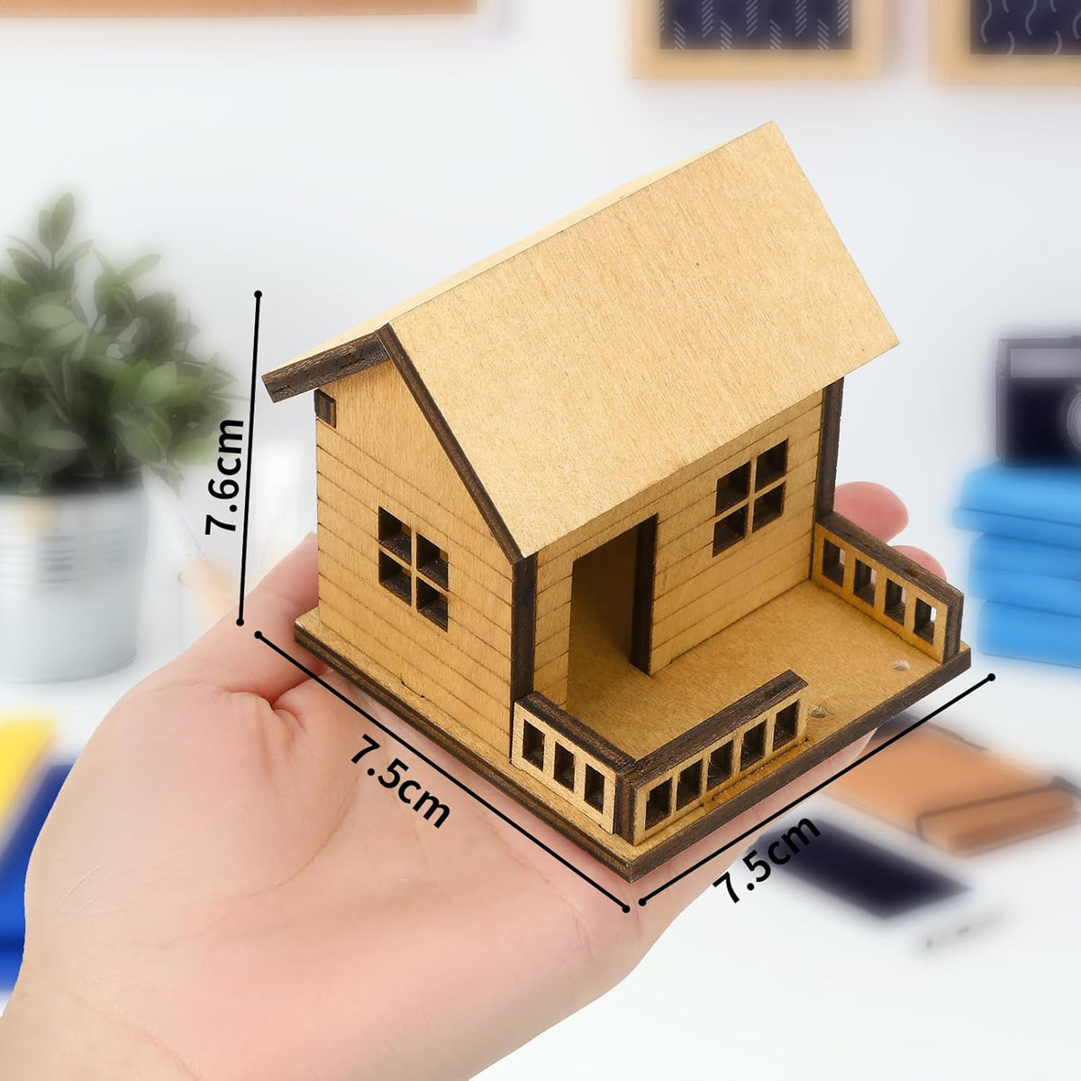 Mini Wooden Treehouse with Ladder – Plant Mini Treehouse, Miniature Flower Pot Tree House, Fairy