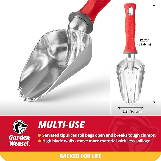 Garden Weasel Potting Scoop - Oversized | Dig and Transport | Planting and Gardening Hand Digging