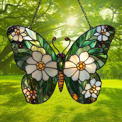 Daisy Fresh Butterfly Acrylic Suncatcher Stained Glass Effect Window Car Hanging Christmas Ornament