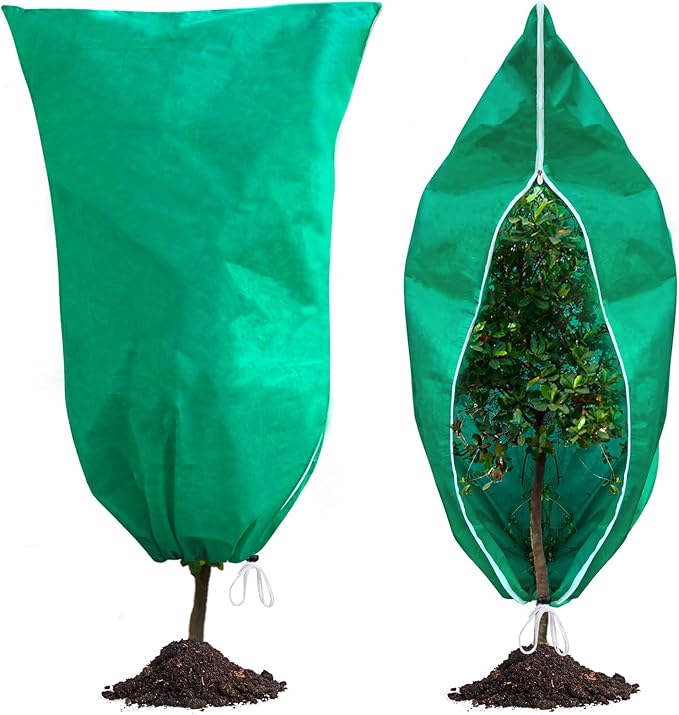 2 Pack Plant Covers Freeze Protection, 80''W x 97''H 2.5oz/yd² Large Winter Tree Frost Blankets