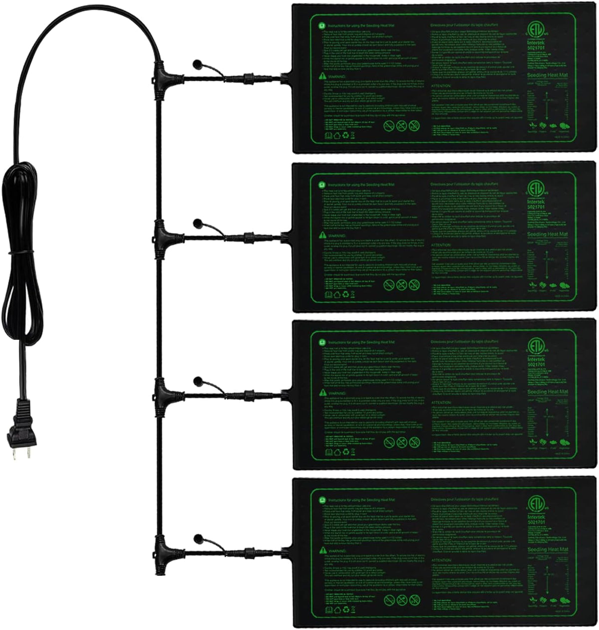 4in1 Seedling Heat Mat,Warm Hydroponic Heating Pad for Indoor Seed Starting,Brewing and