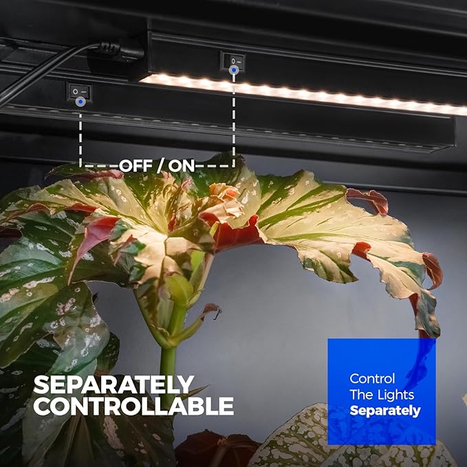 Barrina T5 Plant Grow Lights for Indoor Growing, 2FT 80W (8 x 10W) Full Spectrum LED Grow Light