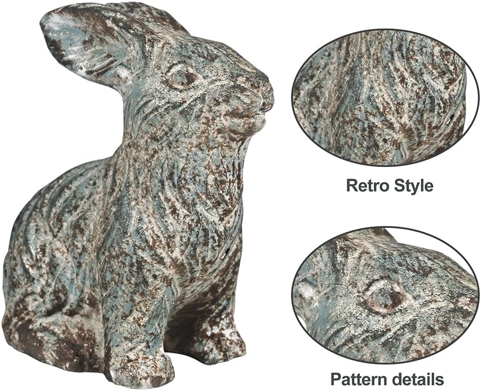 All Chic Bunny Decor Garden Statue Cement Rabbit Statue for Home Garden Indoor Outdoor Statues for