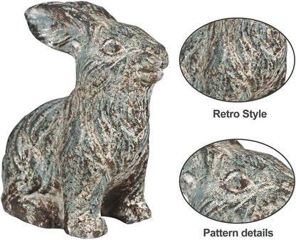 All Chic Bunny Decor Garden Statue Cement Rabbit Statue for Home Garden Indoor Outdoor Statues for