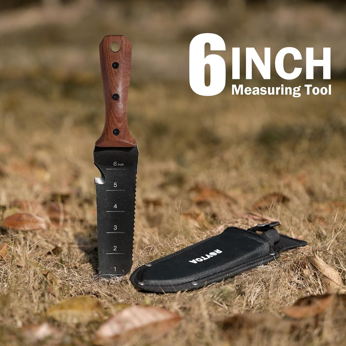 Hori Hori Garden Knife, Garden Tools with Sheath for Weeding,Planting,Digging, 7" Stainless Steel
