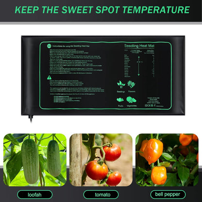 4 Pack Seedling Heat Mat Heating Mat for Seedlings Grow Mats Waterproof Hydroponic Heating Pad Heat