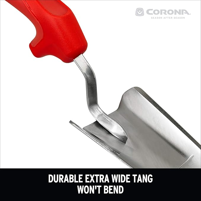 Corona CT 3314 Premium Stainless Steel ComfortGEL Garden Trowel, 13.5" Overall Length, Handle