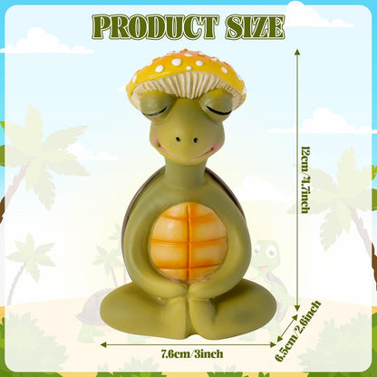 Meditation Turtle Resin Statue - Yoga Meditation Turtle Statue for Desk Living Room Resin Figurine